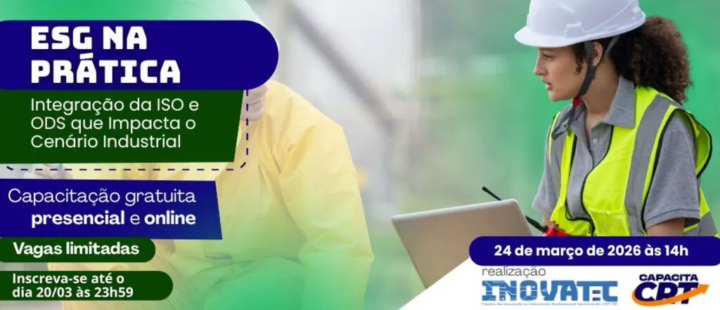 CRT-SP promove mais um curso gratuito para Técnicos Industriais com foco na sustentabilidade, gestão e inovação